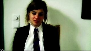 frau kruger publicly canes nude bully in femdom humiliation