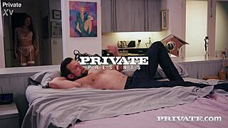 brunette chokes on cock deepthroat then rides pov with pussy spanking