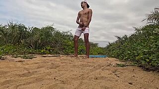 African Beach Handjob Explosion!