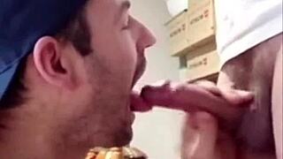 hey dude sucking that huge cock during the big move