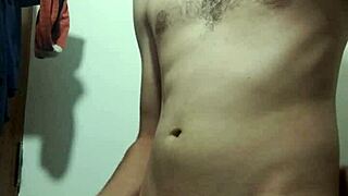 Undressing Her Skinny Body for Monster Cock Masturbation in Bathroom!