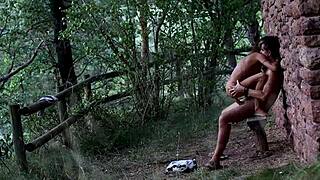 Outdoor OBSESSION: Forest BIG COCK Riding Doggystyle Cowgirl Ass Pound