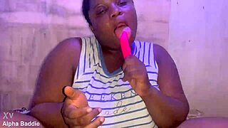 Horny ghetto black girl intros her wet pussy craving rough ghetto fucking action
