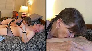 Granny Peggy Sue Deepthroats Cock Cum in Mouth Cocksucker