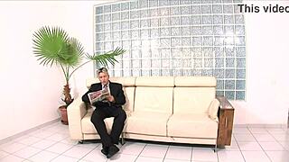 Hey boss, fuck your brunette milf secretary aletta's shaved pussy doggystyle!