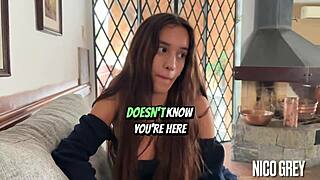 imagine this cute skinny 18yo brazilian teen deepthroating your big cock on her first casting