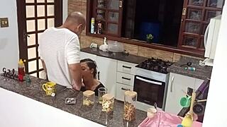 Hotwife sneaks anal creampie in bar pantry with stranger
