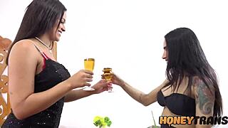 hey busty latina trans teen, trade that deep anal assfucking with your lover's big cock now? 