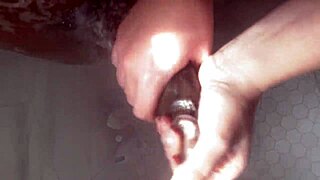 Horny college white girl worships my huge BBC