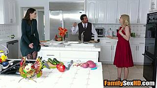 thanksgiving orgy gets wild with taboo 4some fun! 🍆💦