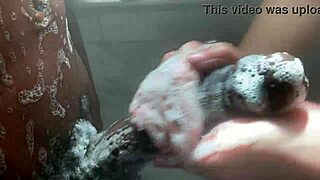 Horny college white girl worships my huge BBC