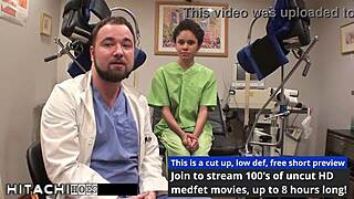 nurse sandra chappelle straps down freshman for hitachi vibrator orgasm backstage in hospital