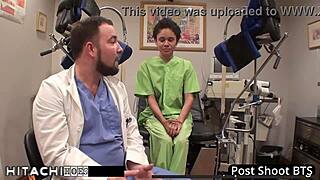 nurse sandra chappelle straps down freshman for hitachi vibrator orgasm backstage in hospital