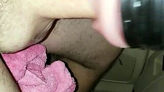 who wouldn't love this amazing close-up blowjob on black toy?