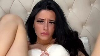 British Student Fingers Squirt Orgasm in Solo Webcam Show