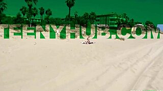 agatha starts her beachside yoga session all relaxed but ends up in a wild steamy hookup with a hot pickup guy pounding her big ass pov