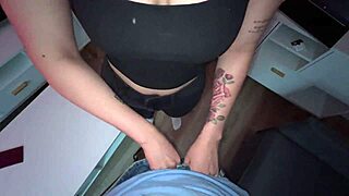 Young neighbor slut deepthroats monster cock then swallows sloppy facial cumshot from wife next door