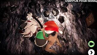 Krampus Pounds Her Bent Over in Brutal Doggystyle Pounding Action