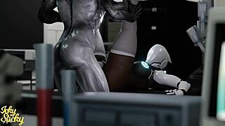 Ever seen a huge ass robot slammed by a monster alien cock?