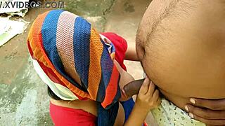 StepMom pees backyard then quick fucks with cum on boobs