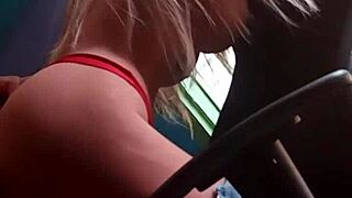 Watch me shove hand deep in cute latina fuck doll's tight outdoor lingerie ass