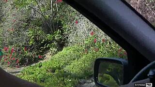 horny liza rowe scout spreads pussy rides cock doggystyle in bedroom and outdoors