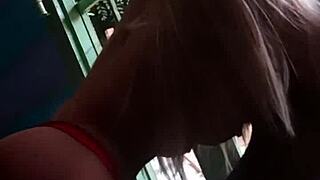 Watch me shove hand deep in cute latina fuck doll's tight outdoor lingerie ass
