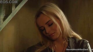 Blonde Lesbian Slave Bent Over Big Ass for Intense Spanking and Bondage Domination