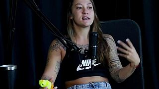 She explained her name, stroked his cock, planned eurotrip, then group fucked with Elisa Sanches in sheer red