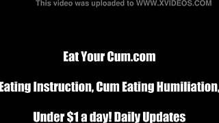 🍦 Lick that sticky cum right off your hand now 😈