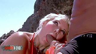 imagine a muscular french blonde bent over beach for monster cock anal