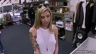 Gorgeous Blonde Gets Monster Cock Fucked at Pawn Shop