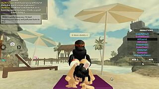 roblox slut rides monster bbc bareback shaking ass in deep doggystyle