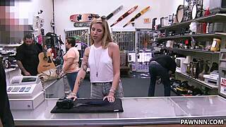 Gorgeous Blonde Gets Monster Cock Fucked at Pawn Shop