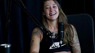 She explained her name, stroked his cock, planned eurotrip, then group fucked with Elisa Sanches in sheer red