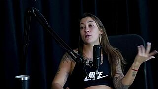 She explained her name, stroked his cock, planned eurotrip, then group fucked with Elisa Sanches in sheer red