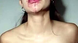 whoa this gagging latina from argentina takes it deep in her throat