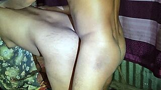 late night private fuck with girlfriend as real couple in romantic doggystyle bedroom