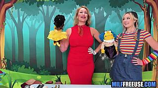 I crave freeusing blonde milf and teen on Sesame Street