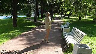 we flash cute blonde tits and ass risky in st petersburg public streets