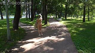 we flash cute blonde tits and ass risky in st petersburg public streets