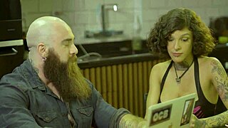 tattooed rocker sneaks anal thrills with his busty latina girlfriend