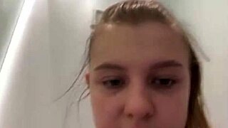 bbw teen's wild locker room toy play hints at more thrills