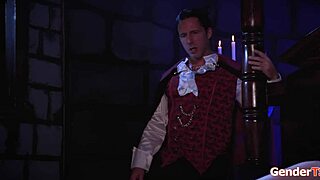 Vampire Shemale Drains Massive Balls Bareback Anal Thrusts