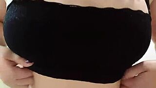 nicole's plump ass sways teasingly in the bathroom mirror glow