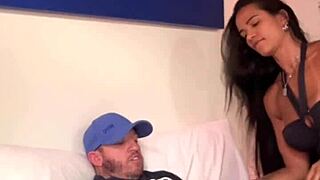 carioca babe bends over shows big tits pussy for dwarf doggystyle creampie