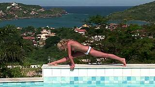 tiny flexible blonde's shaved holes stuffed with monster cock