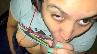 Busted Facial During Homework Blowjob Cumshot