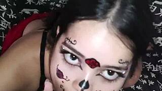 wellington prado's veiny big cock gets deepthroated till face cum blast complete on red