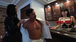 Muscular Doctor Chokes Patient with Monster Cock Deepthroat Gagging Ball Licking